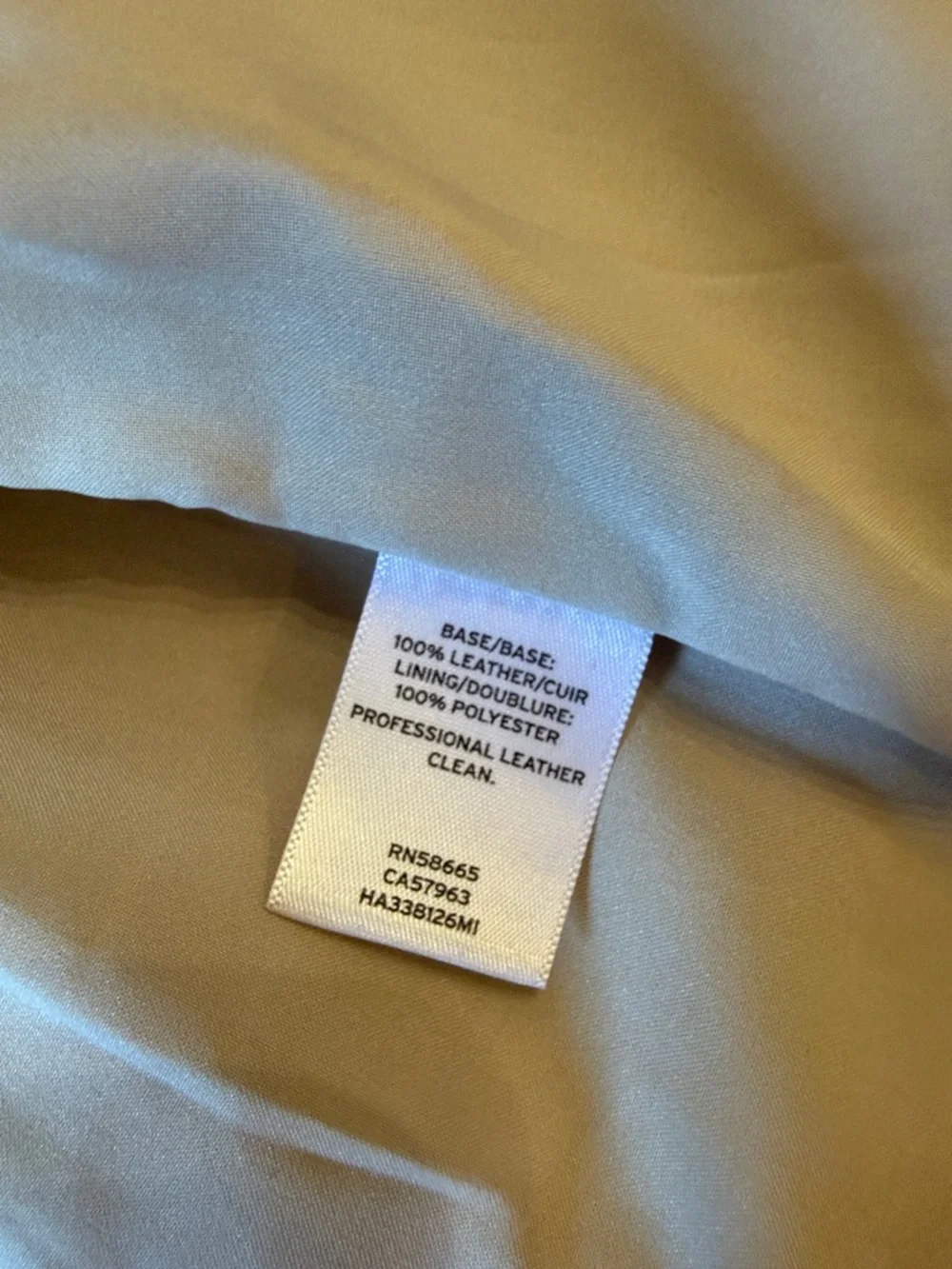 Halogen Cream Leather Moto Jacket with Asymmetrical Zip - Picture 6 of 8